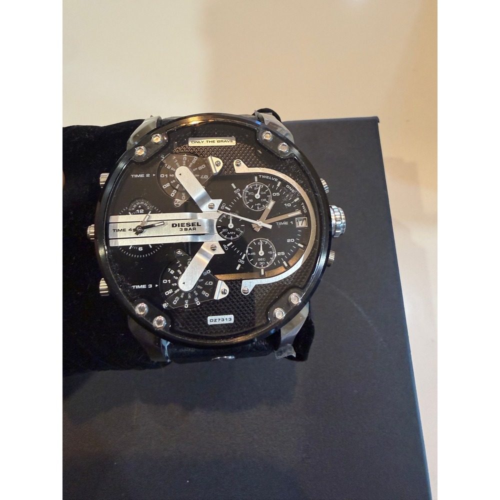 Diesel DZ7313 Mega Chief Chronograph Black Carbon Fiber Dial Multi Time  Watch
